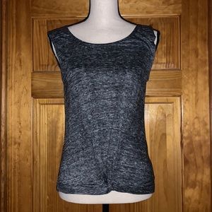 Siva Burnout Front Knot Tank Top Small